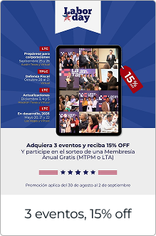 3 eventos 15% off